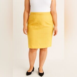 Kasper Women's Yellow Pencil Skirt